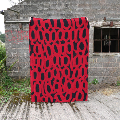 Cellular - Large Woven Blanket/Tapestry, 100% Cotton, Limited Edition